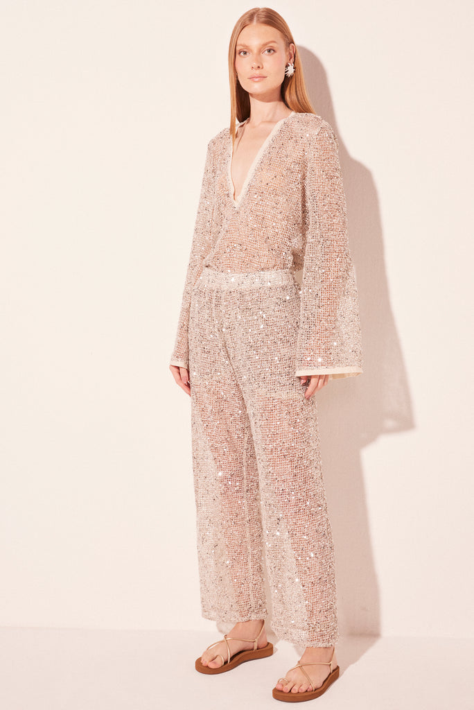 off white seaside view straight leg pants e6321a2716 - Product item main image