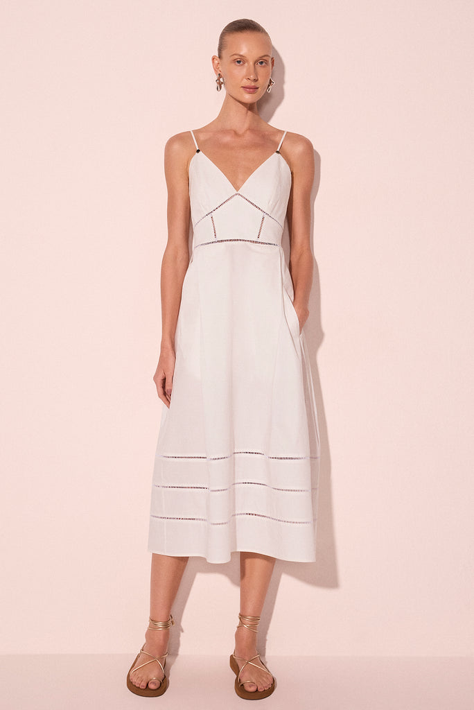 off white milos lace inset midi dress e6382a2863 - Product item main image