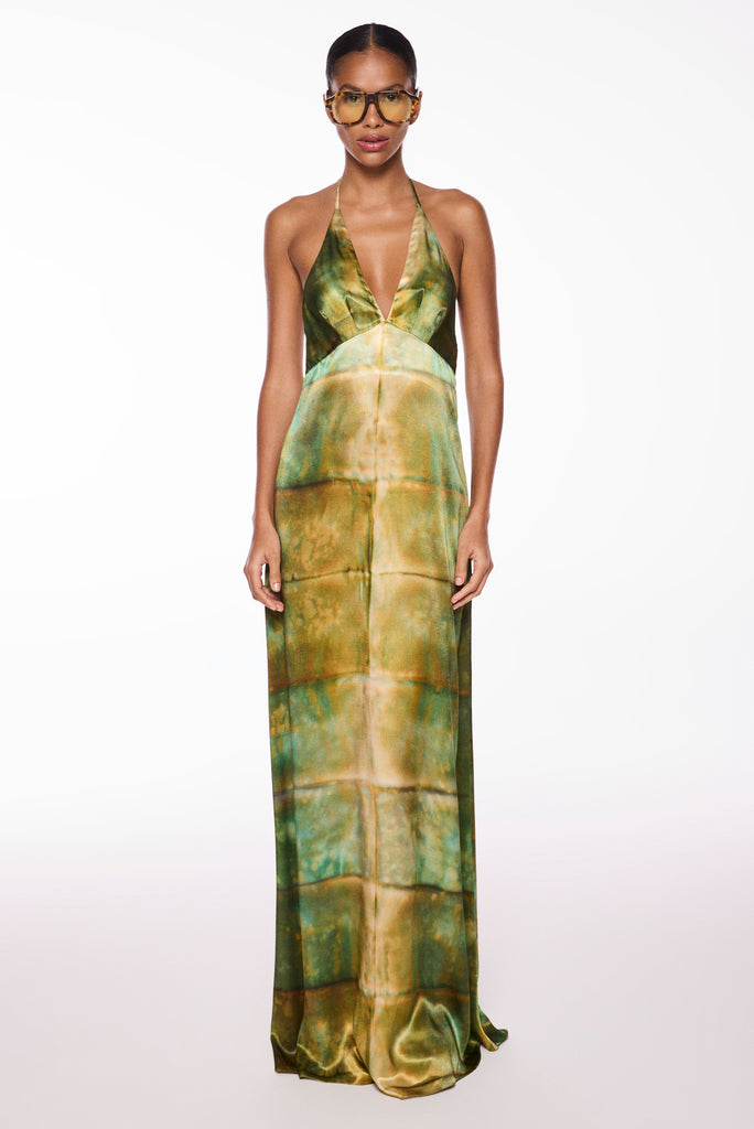 verdigris halter top long dress e6424a3009 - Product item main image