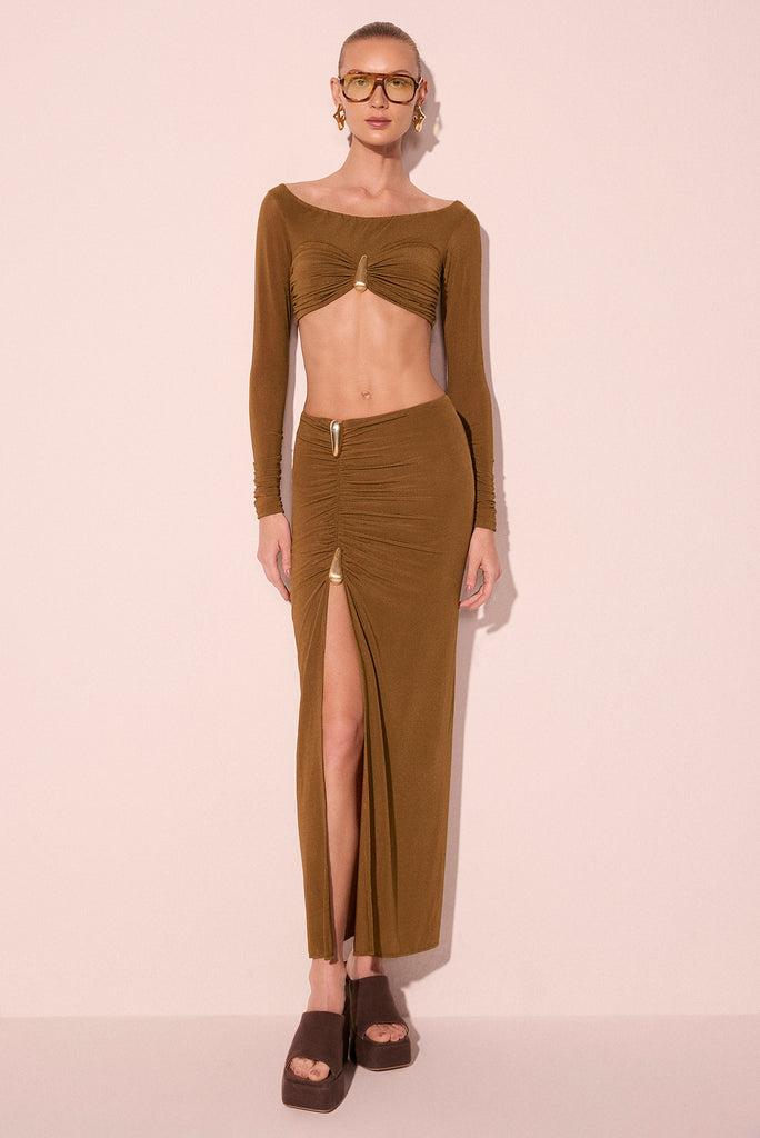 golden drops long sleeve cropped top e6435a2912 - Product item main image