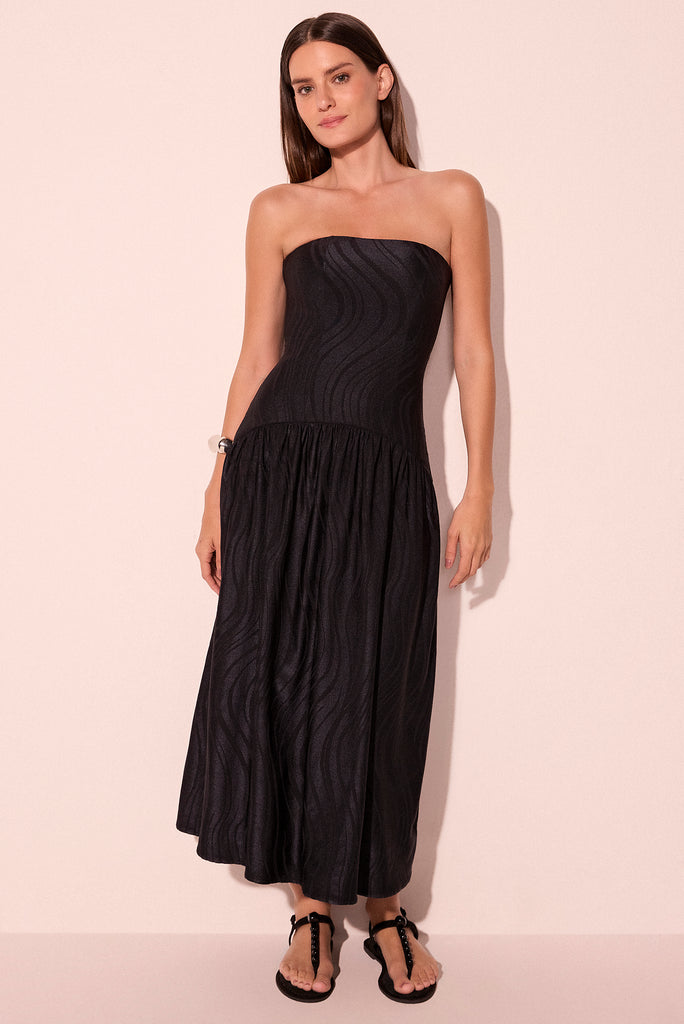 Black savanna bandeau midi dress e6456a2782 Black savanna bandeau midi dress e6456a2782