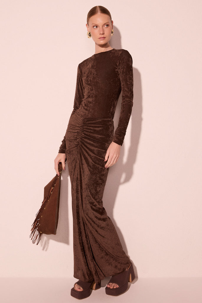 brown woolflower long sleeve top e6482a2895 - Product item main image