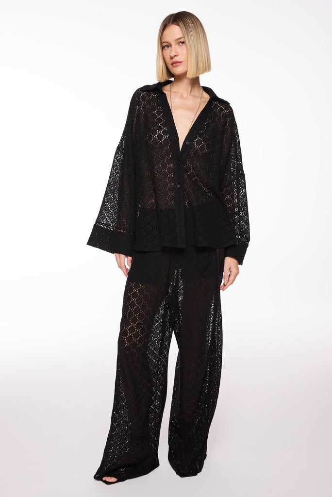 black maracas with slits straight leg pants e6502a3086 - Product item main image