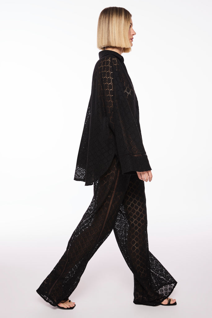 black maracas with slits straight leg pants e6502a3086