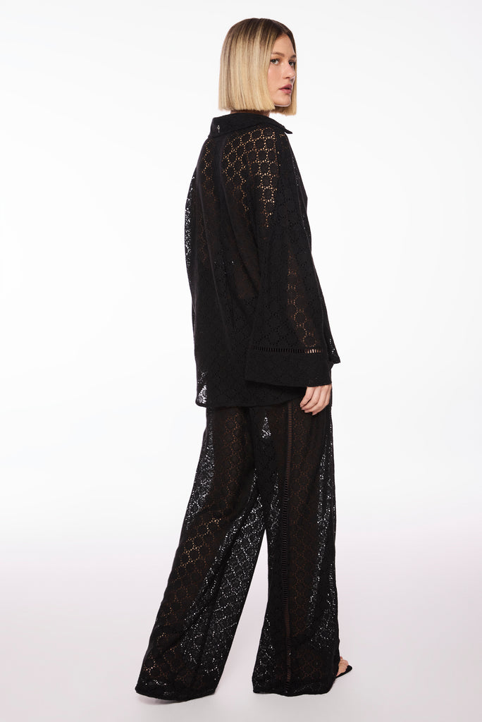 black maracas with slits straight leg pants e6502a3086