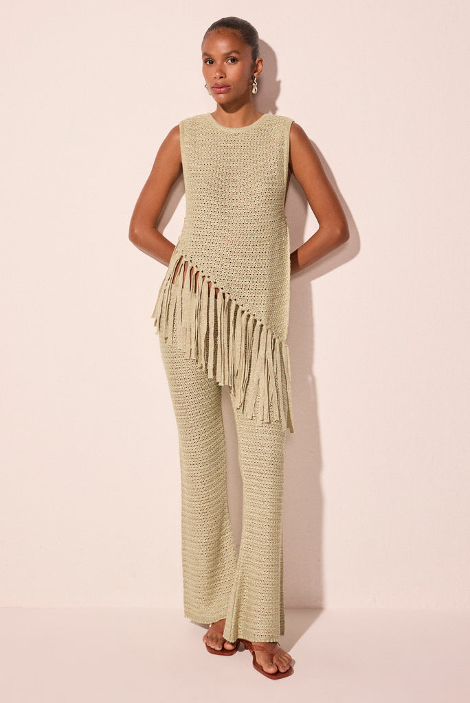 green siren knit straight-leg pants e6522a2935