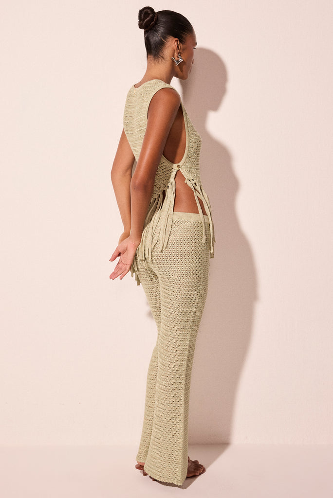 green siren knit straight-leg pants e6522a2935