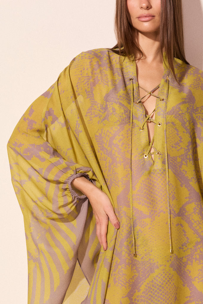 green snake with tying midi tunic e6528a2927