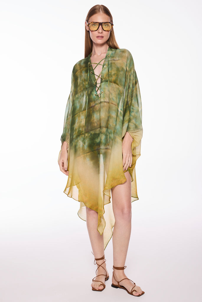verdigris with tying midi tunic e6528a3009