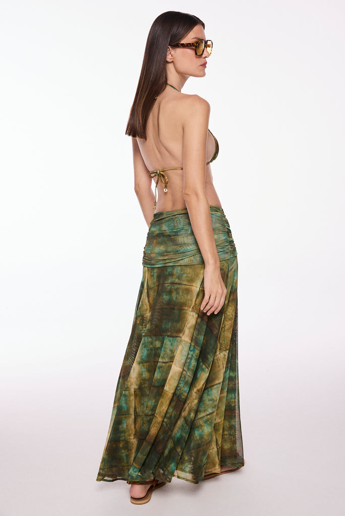 verdigris with yoke long skirt e6537a3009