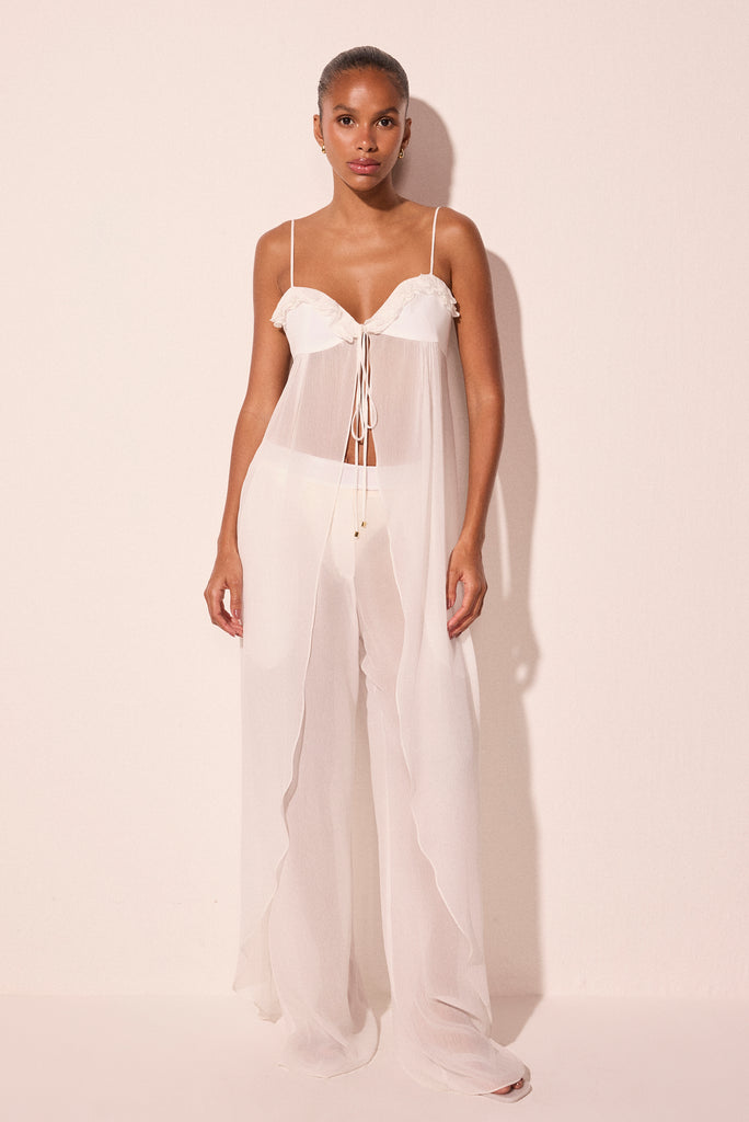 off white limoneto ruffled strappy long tunic e6541a2944