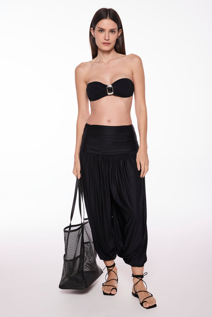 black petra draped aladdin pants e6595a2989 - Product item main image