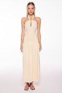 beige tahiti halter top midi dress e6635a4014
