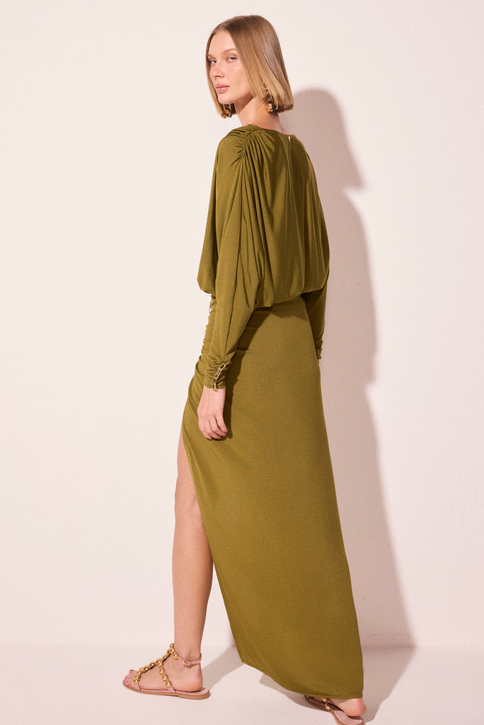 green pelican long sleeve cropped top e6642a2979