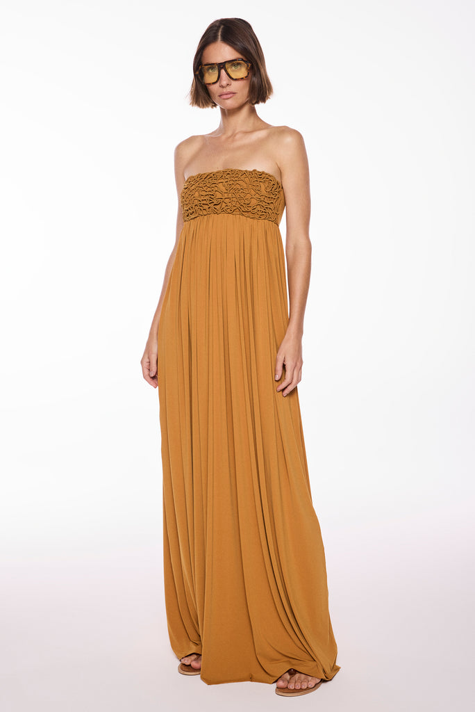 caramel chrysalis embroidered long dress e6655a3060