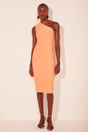 orange astral one shoulder midi dress e6935a2494