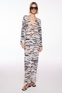 mist trimmed long dress e6948a3008