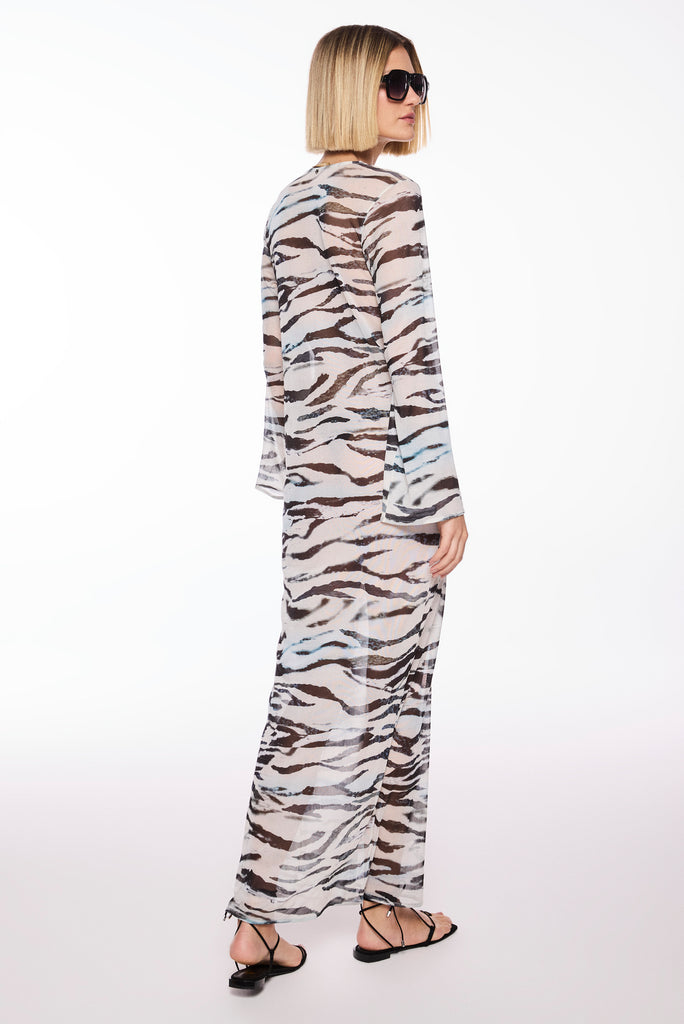 mist trimmed long dress e6948a3008