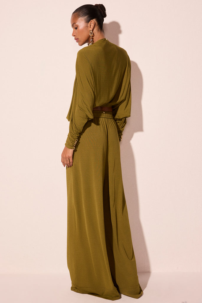 green pelican pleated palazzo pants e7016a2979