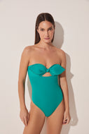 emerald bandeau one piece with ties m1050a1709