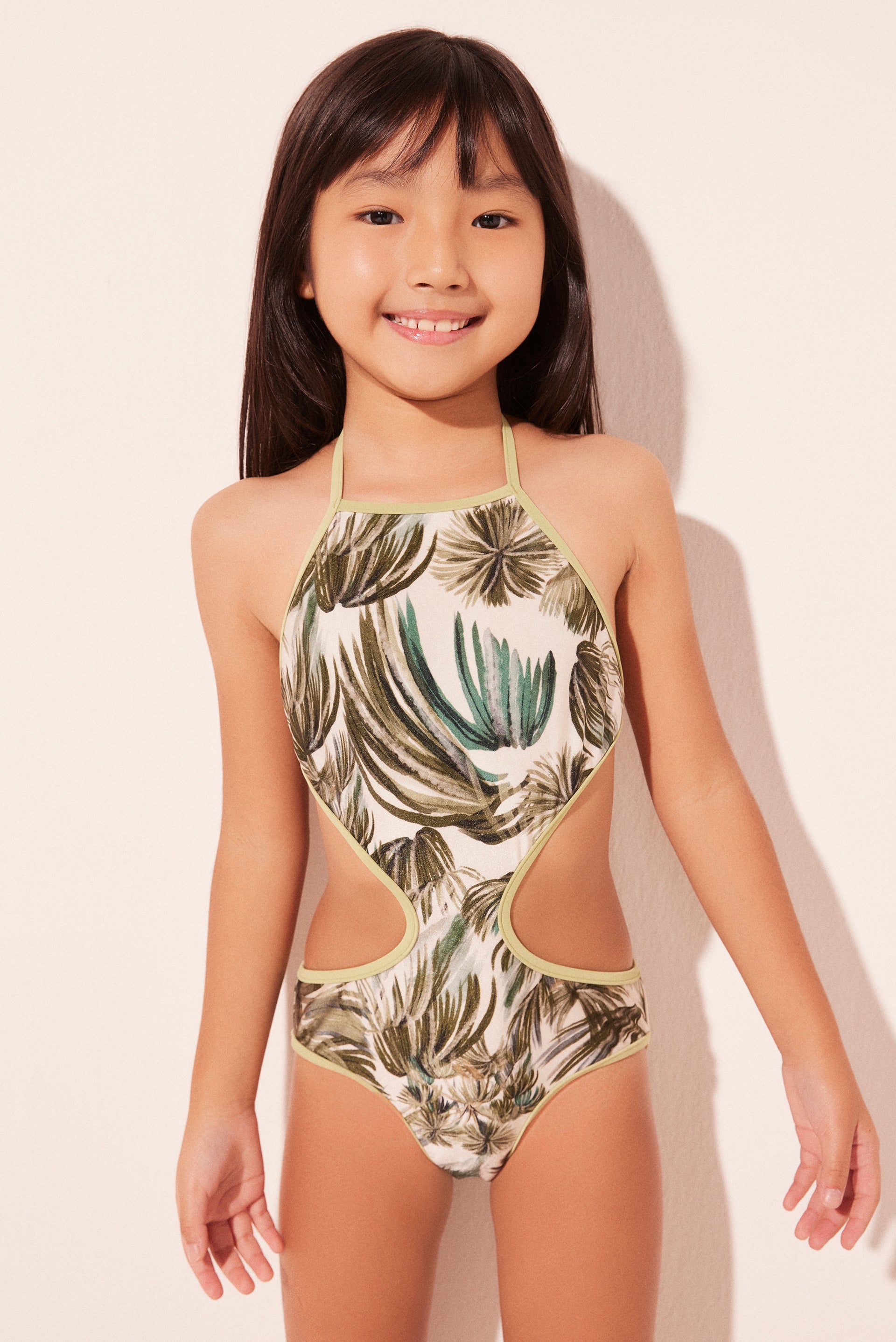palm tree canopy reversible cut-out kids one piece m531i2732