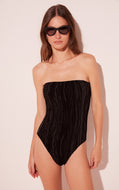 Black Bromelia Bandeau One Piece M904A2126