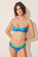 Metallic Long Triangle Bikini Top With Loop S367B1411 – Agua de Coco