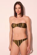 striped moss detailed bandeau bikini top s1408b2835