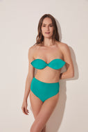 emerald bandeau bikini top with ties s1688b1709