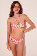 Abstract Butterflies Bandeau With Ties Bikini Top S1804B2076