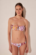 Ikat Color Bandeau Bikini Top With Hoop S1810B1943