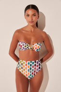 Dots Bandeau Bikini Top With Knot S1811B1944