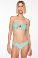 green petra trimmed bandeau bikini top s2023b2990