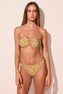 green snake ruched bandeau bikini top s3044b2927