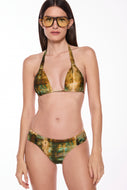 verdigris cris trimmed long triangle bikini top s367b3009