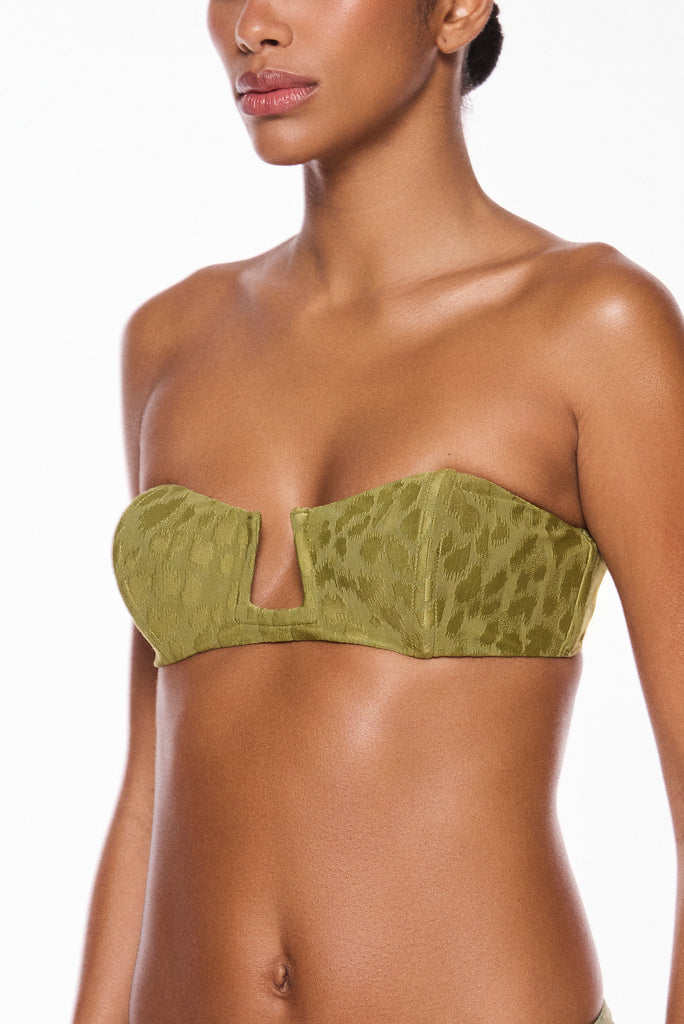 green yarae underwire bandeau bikini top s3957b2997