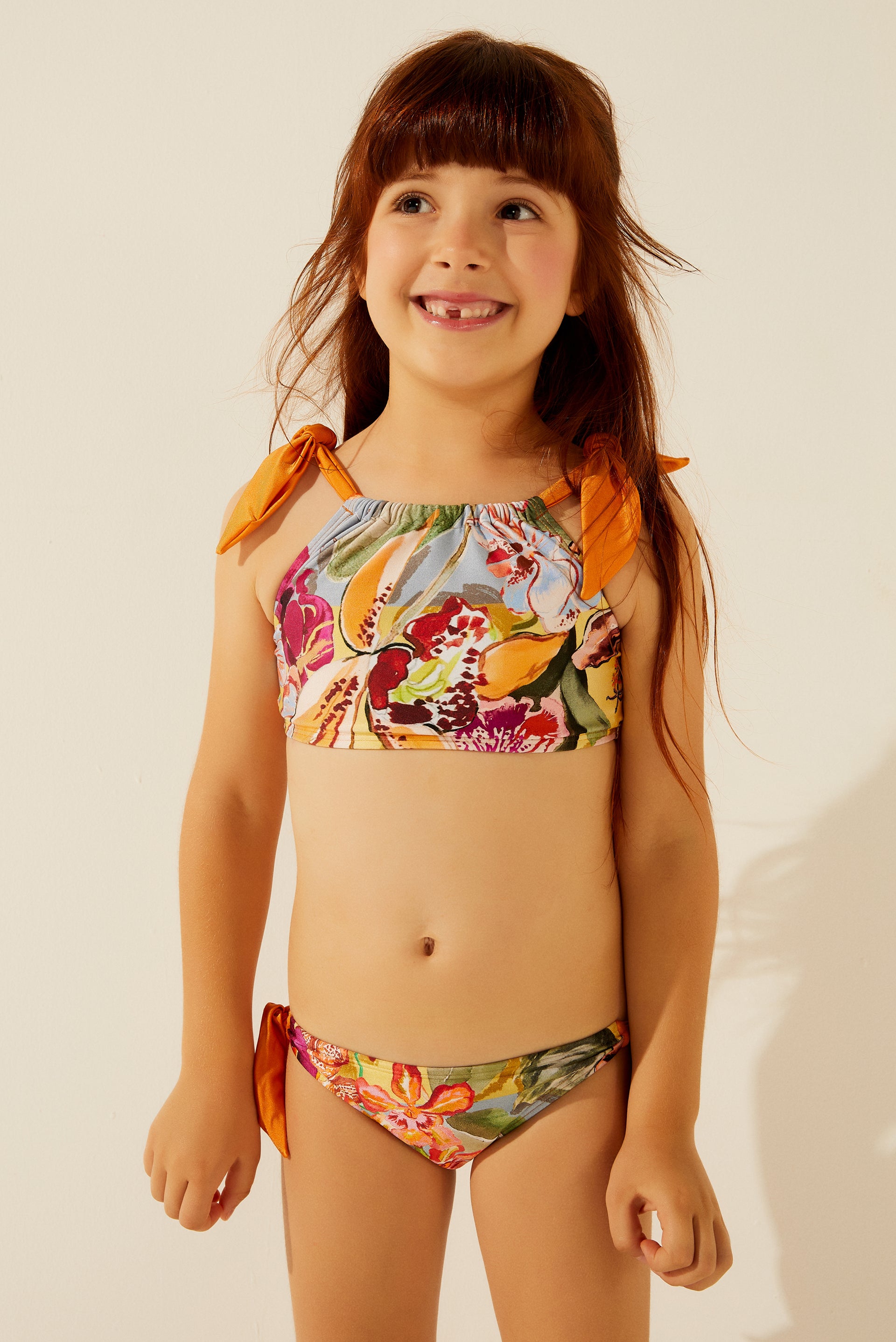 Striped Orchid Kids' Strappy Bikini B246I1211 - Product item main image