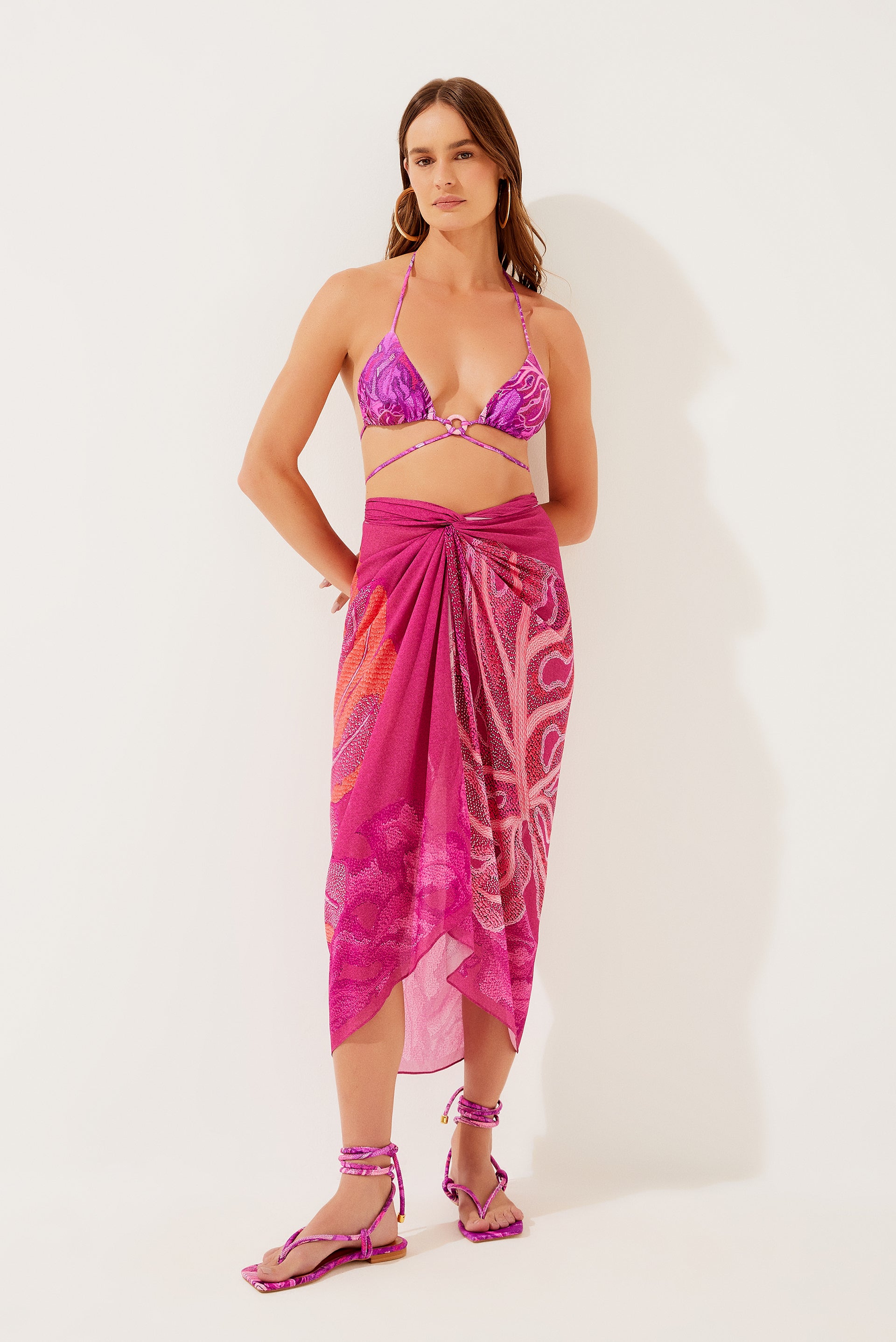 Pink Gingham Sarong – Lime Ricki