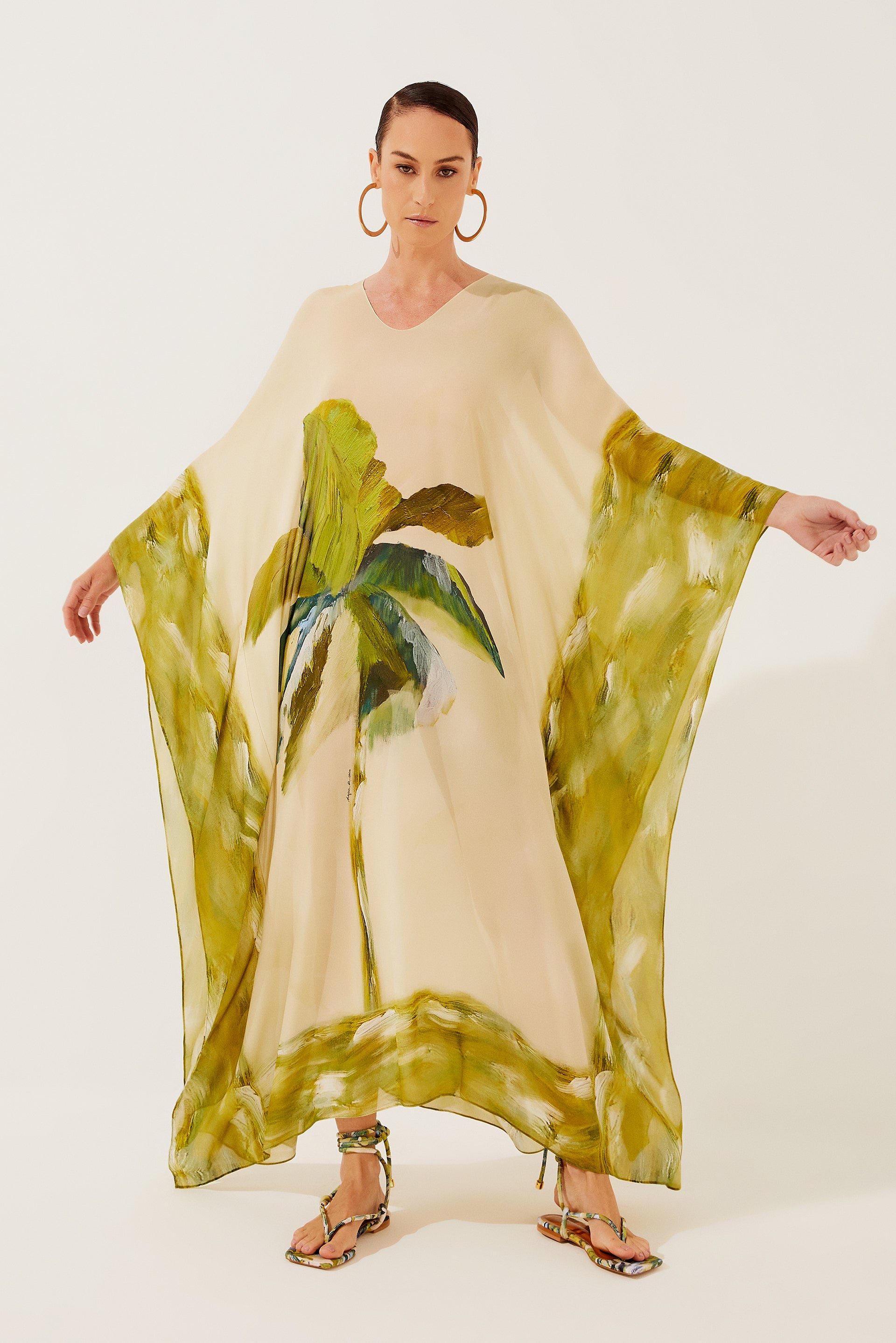 Coconut Tree Scarf Long Tunic E3646A1335 - Product item main image
