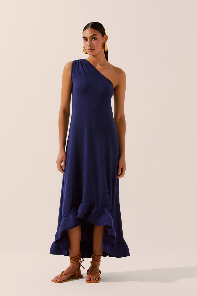 sea one shoulder dress Amber Skin Print Silk Sarong