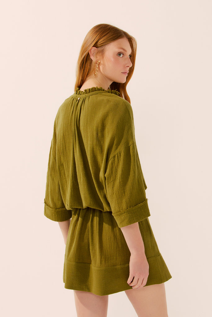 Fresh Foliage Short Dress E4444A1474 Fresh Foliage Short Dress E4444A1474